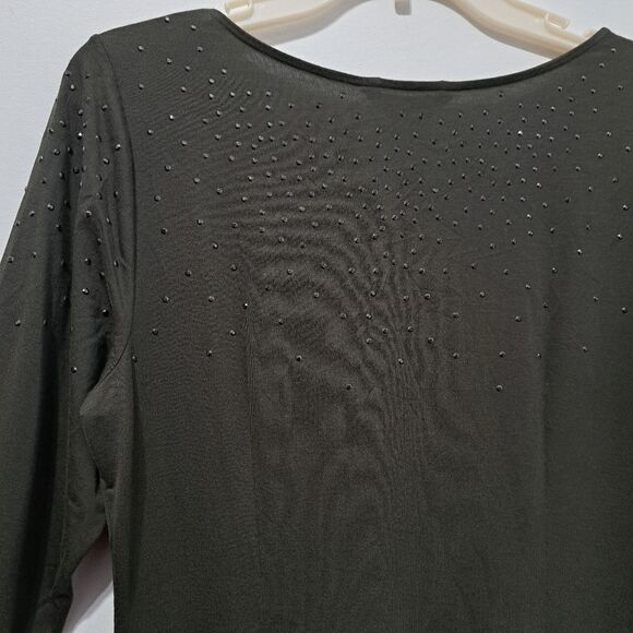 Tommy Bahama Studded Embellished Pullover Ligthweight Mini Dress Pepper Med NWT - Picture 9 of 14